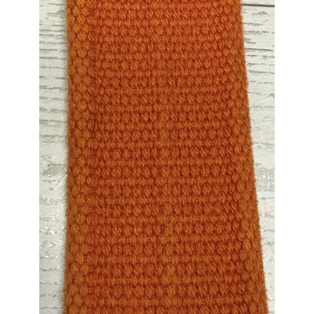 Timberland D Ring Orange Fabric Leather Detail Vintage Men Belt Size S/M 39